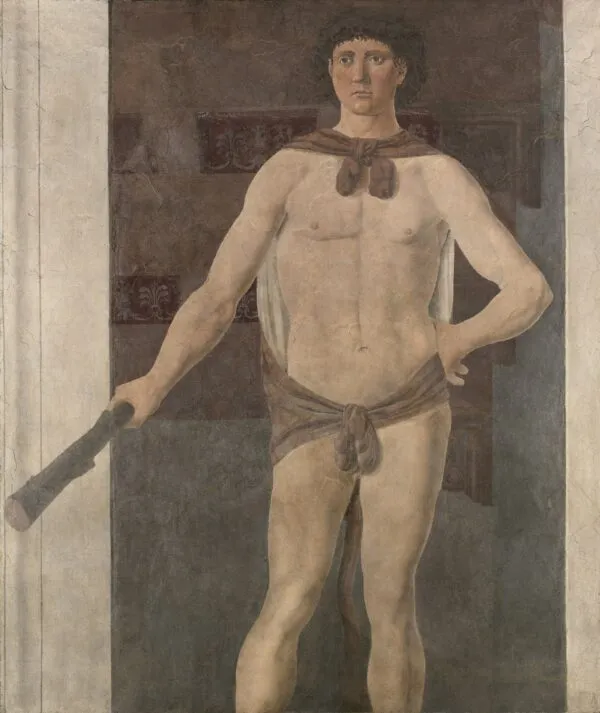 Hercules (1465) by Piero della Francesca — original painting reproduced as a hand-painted oil on canvas