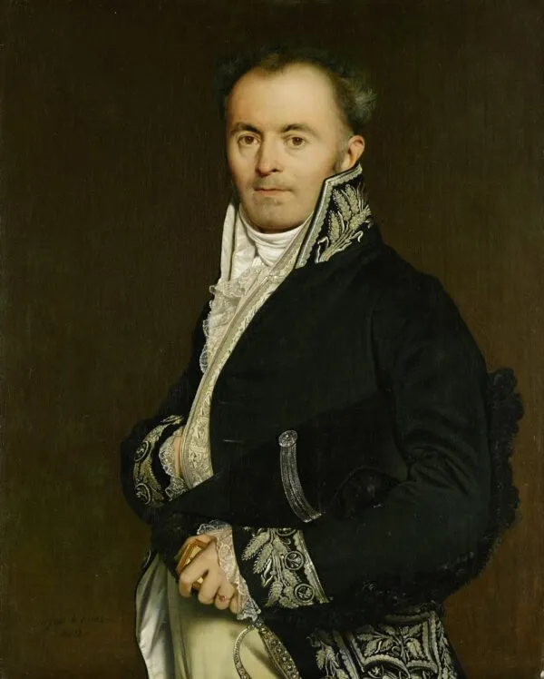 Hippolyte-François Devillers (1811) by Jean-Auguste-Dominique Ingres — original painting reproduced as a hand-painted oil on canvas