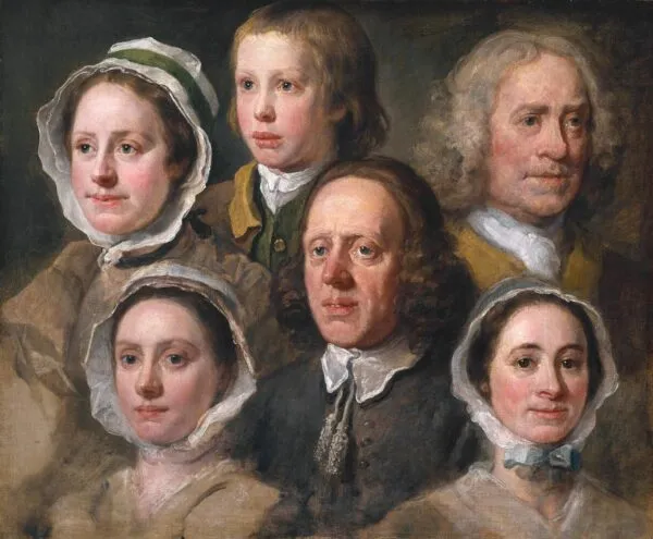 Hogarth's Servants (1752) by William Hogarth — original painting reproduced as a hand-painted oil on canvas