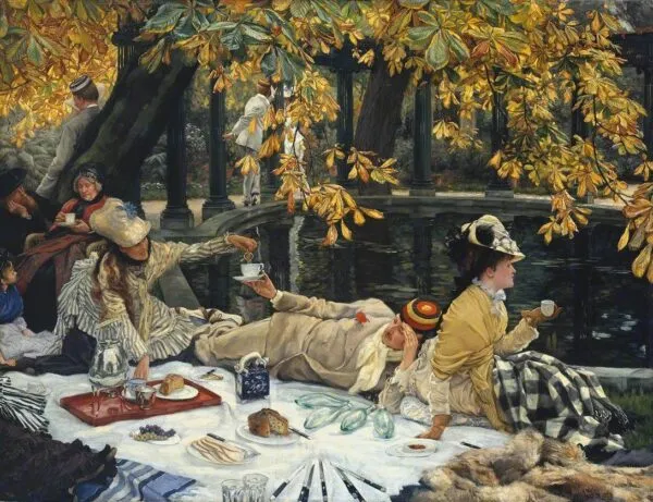 Holyday (1876) by James Tissot — original painting reproduced as a hand-painted oil on canvas