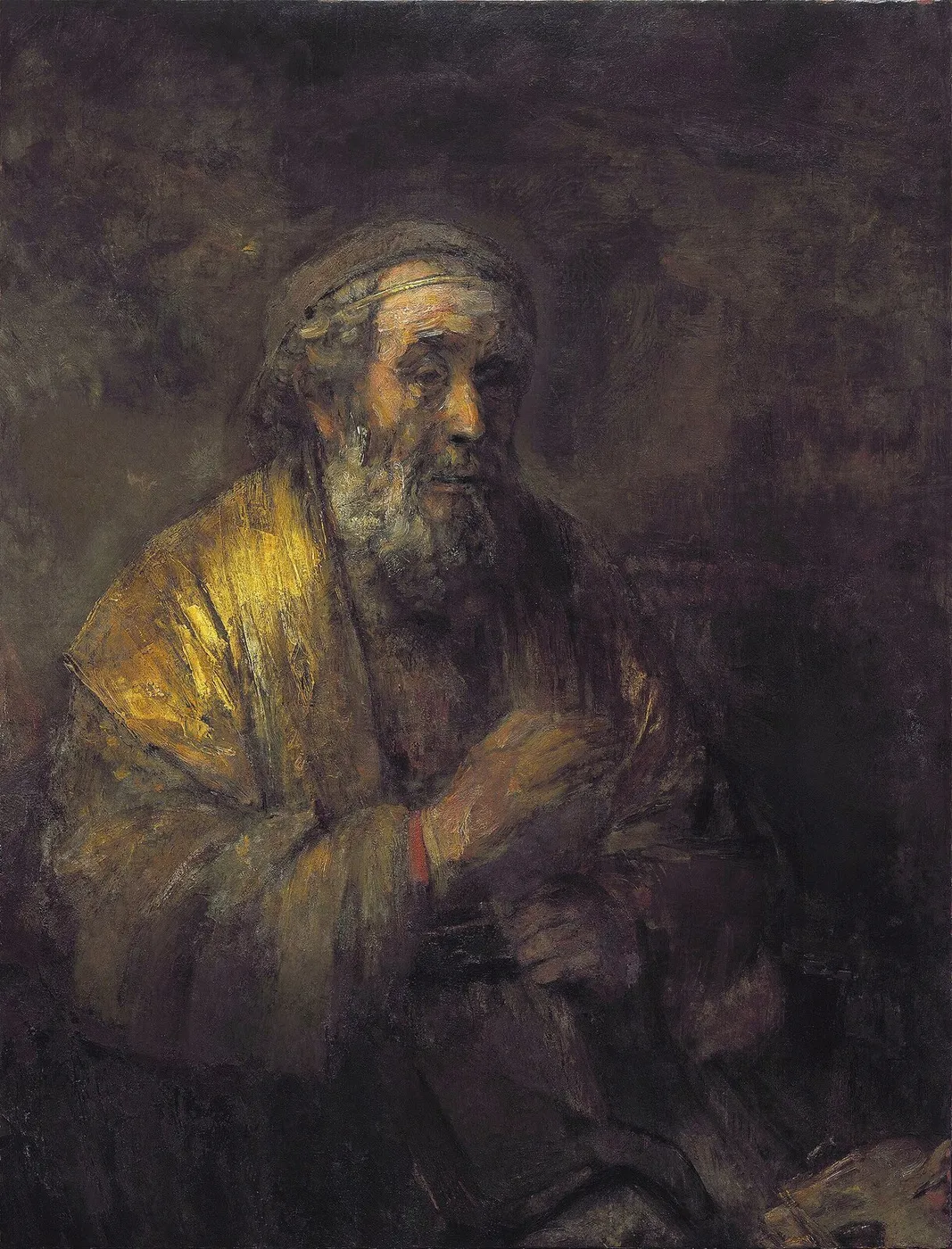 Homer (1663) by Rembrandt — original painting reproduced as a hand-painted oil on canvas