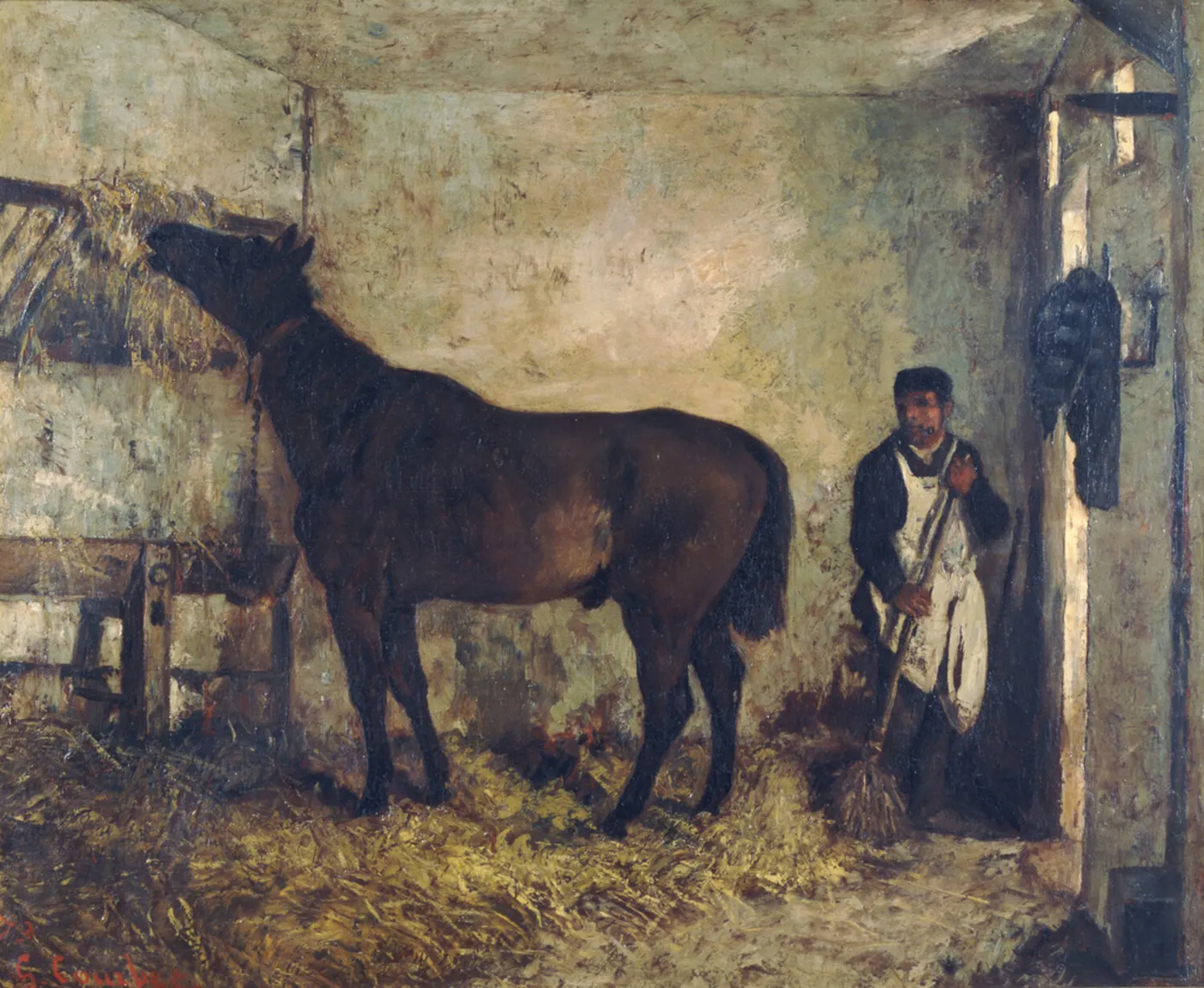 Horse in a Stable — Gustave Courbet