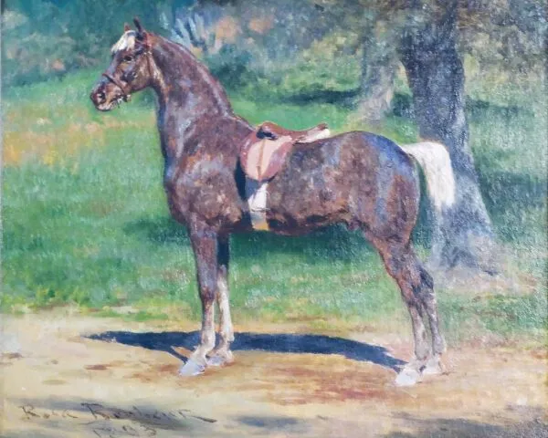 Horse (1883) by Rosa Bonheur — original painting reproduced as a hand-painted oil on canvas
