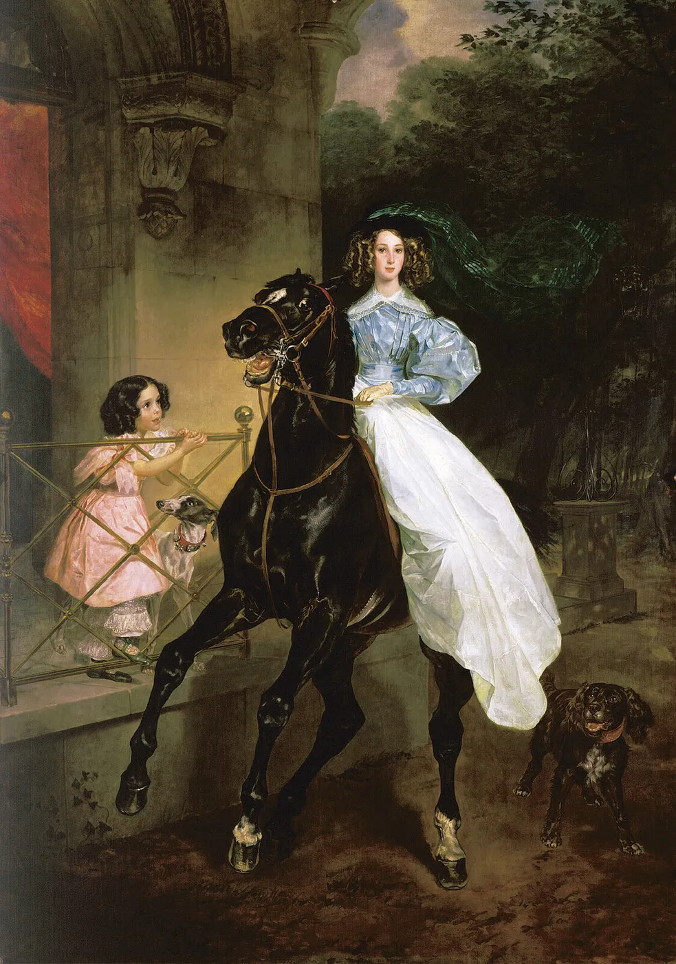 Horsewoman (1832) by Karl Bryullov — original painting reproduced as a hand-painted oil on canvas
