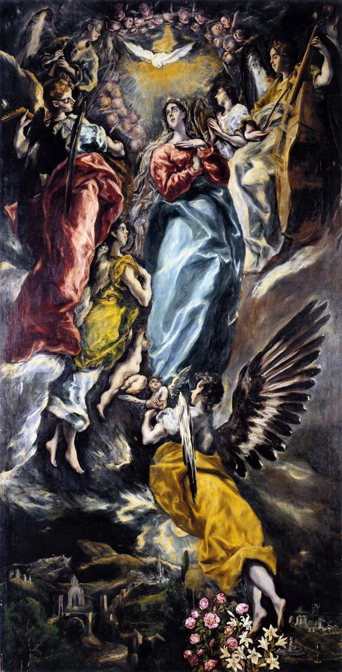 Immaculate Conception (1608) by El Greco — original painting reproduced as a hand-painted oil on canvas