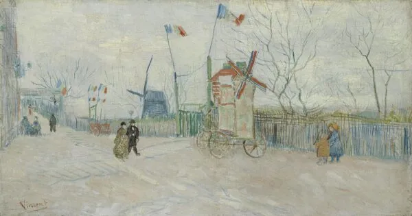 Impasse des Deux Frères (1887) by Vincent van Gogh — original painting reproduced as a hand-painted oil on canvas