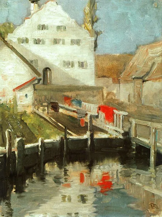 Indersdorf (1904) by Franz Marc — original painting reproduced as a hand-painted oil on canvas
