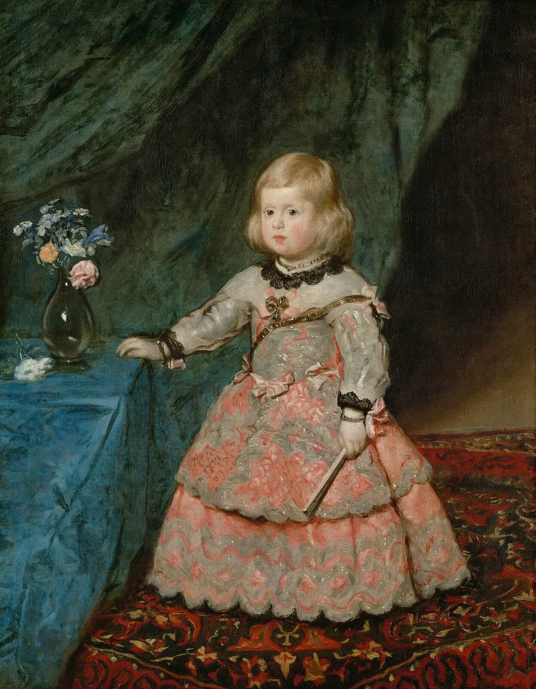 Infanta Margarita Teresa (1653) by Diego Velázquez — original painting reproduced as a hand-painted oil on canvas