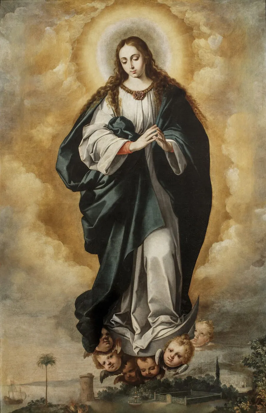 Inmaculada de San Vicente (1645) by Bartolomé Esteban Murillo — original painting reproduced as a hand-painted oil on canvas