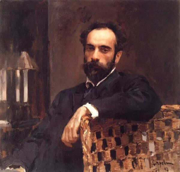 Isaac Levitan (1893) by Valentin Serov — original painting reproduced as a hand-painted oil on canvas