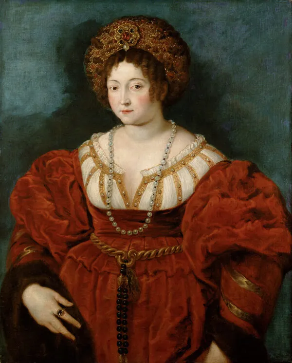 Isabella d'Este (1605) by Peter Paul Rubens — original painting reproduced as a hand-painted oil on canvas