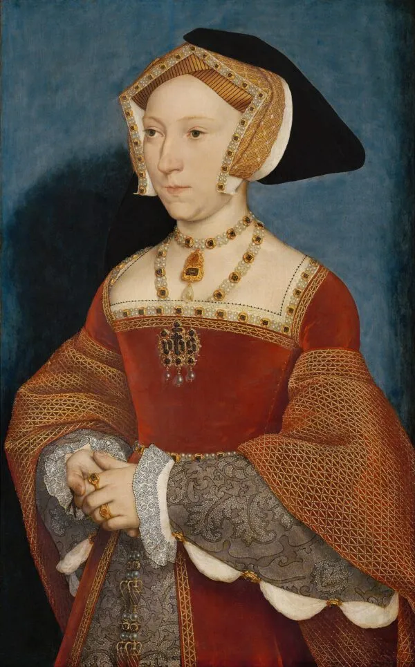 Jane Seymour (1536) by Hans Holbein the Younger — original painting reproduced as a hand-painted oil on canvas
