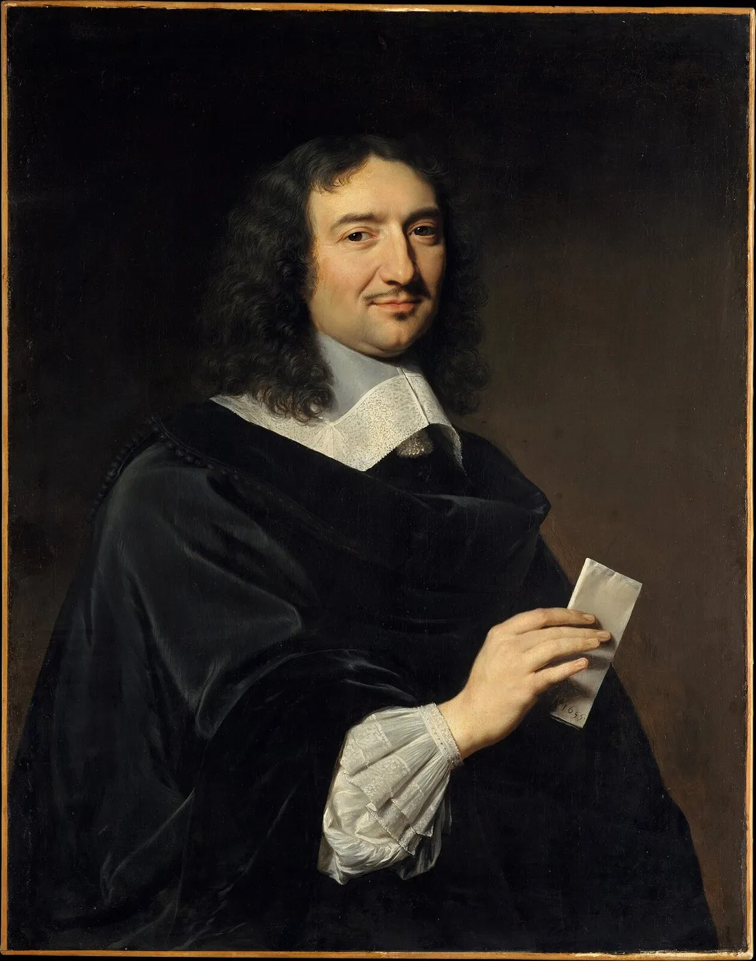 Jean-Baptiste Colbert (1619–1683) (1655) by Philippe de Champaigne — original painting reproduced as a hand-painted oil on canvas