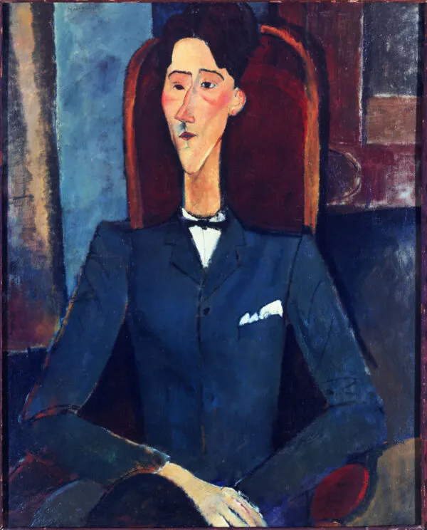 Jean Cocteau (1916) by Amedeo Modigliani — original painting reproduced as a hand-painted oil on canvas