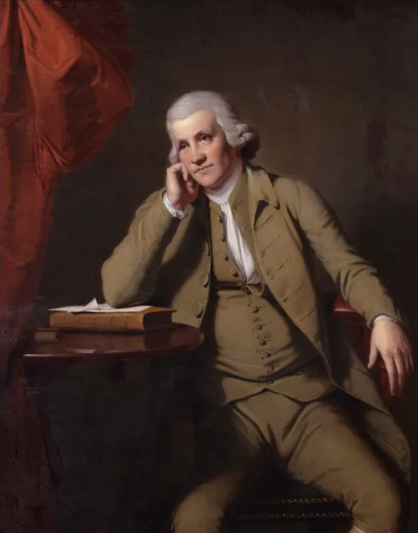 Jedediah Strutt (1790) by Joseph Wright of Derby — original painting reproduced as a hand-painted oil on canvas