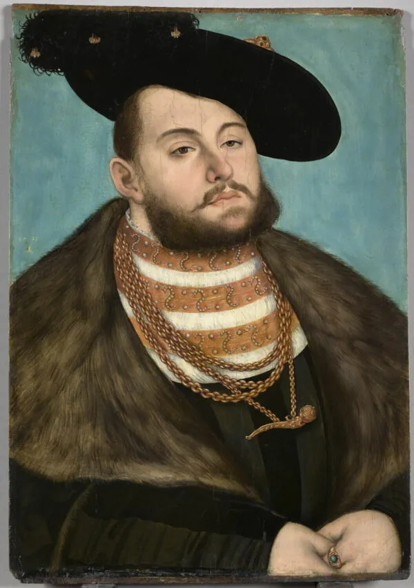 Johann Friedrich the Magnanimous (1531) by Lucas Cranach the Elder — original painting reproduced as a hand-painted oil on canvas