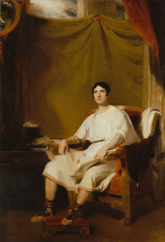John Philip Kemble as Cato (1812) by Thomas Lawrence — original painting reproduced as a hand-painted oil on canvas