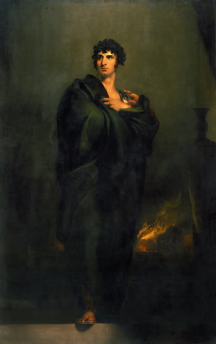 John Philip Kemble as Coriolanus (1798) by Thomas Lawrence — original painting reproduced as a hand-painted oil on canvas