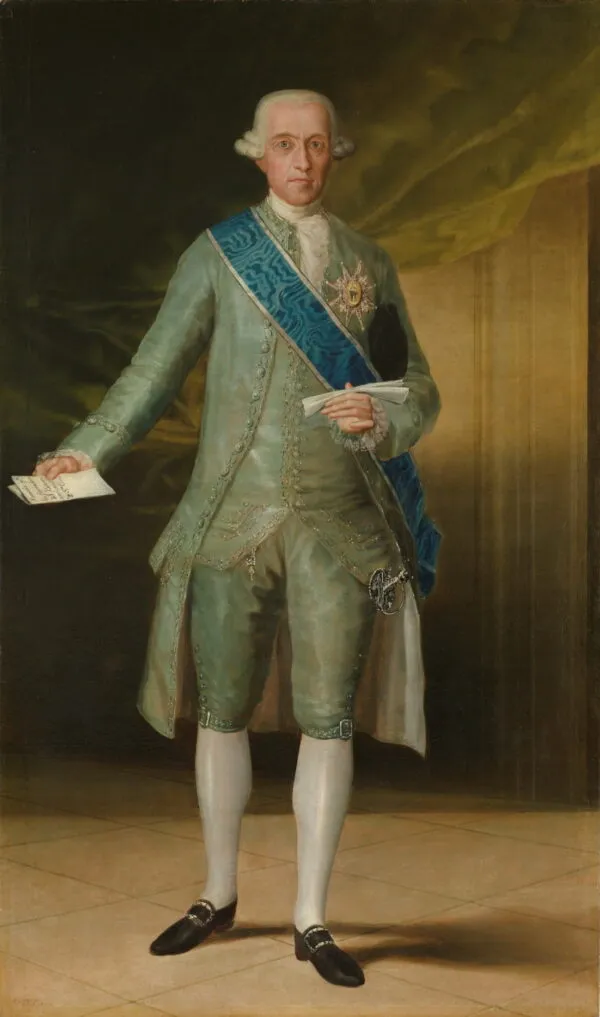 José Moñino y Redondo, count de Floridablanca (1783) by Francisco Goya — original painting reproduced as a hand-painted oil on canvas