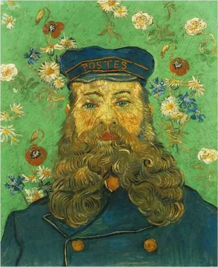 Joseph Roulin (1889) by Vincent van Gogh — original painting reproduced as a hand-painted oil on canvas
