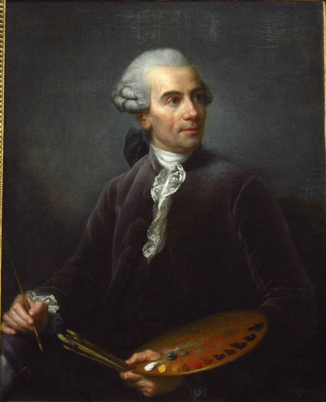 Joseph Vernet (1778) by Élisabeth Louise Vigée Le Brun — original painting reproduced as a hand-painted oil on canvas