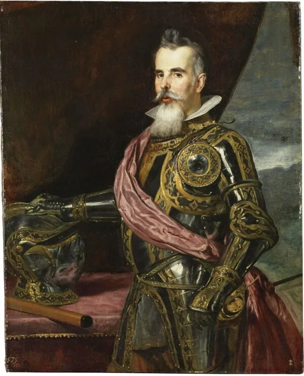 Juan Francisco Pimentel, conde de Benavente (1648) by Diego Velázquez — original painting reproduced as a hand-painted oil on canvas