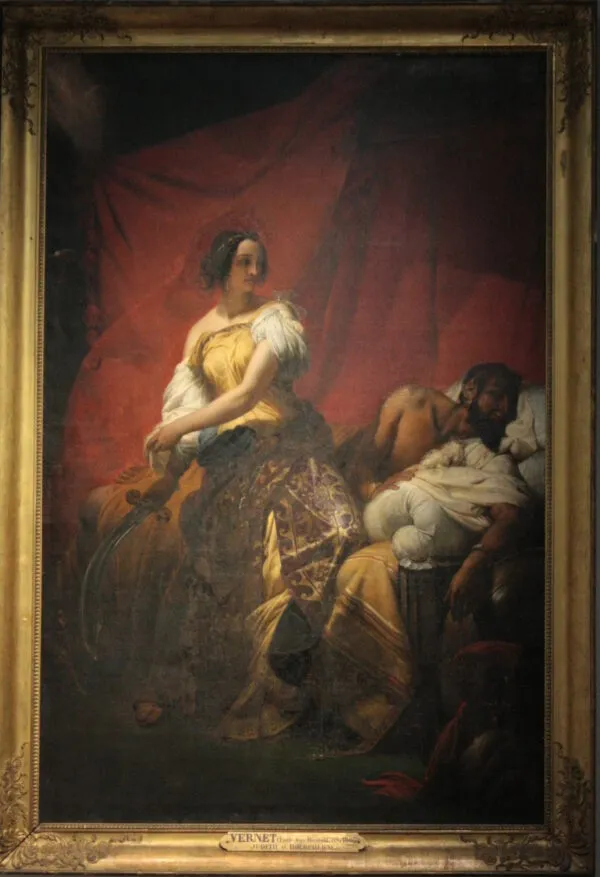 Judith and Holofernes (1831) by Horace Vernet — original painting reproduced as a hand-painted oil on canvas