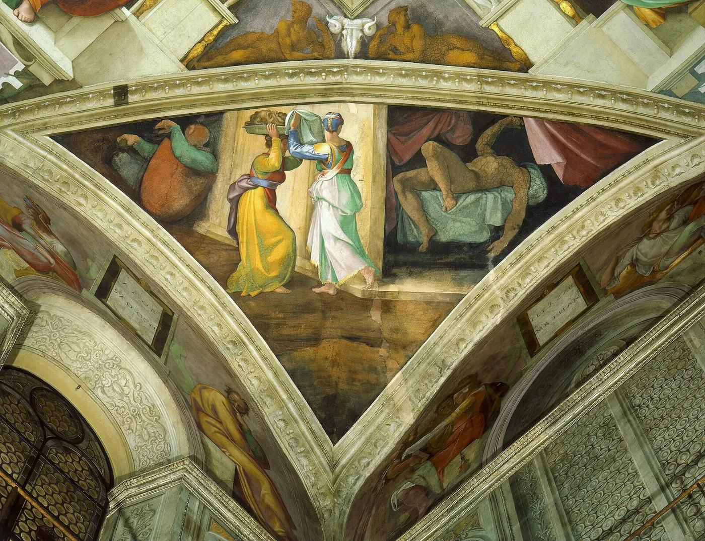 Judith and Holofernes (1508) by Michelangelo — original painting reproduced as a hand-painted oil on canvas