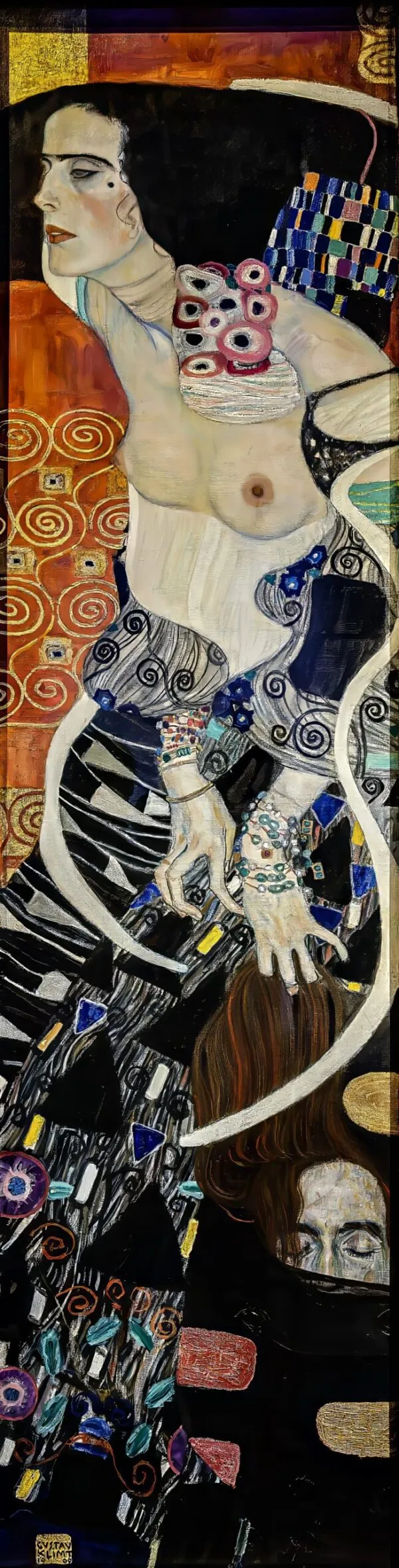 Judith II (1909) by Gustav Klimt — original painting reproduced as a hand-painted oil on canvas