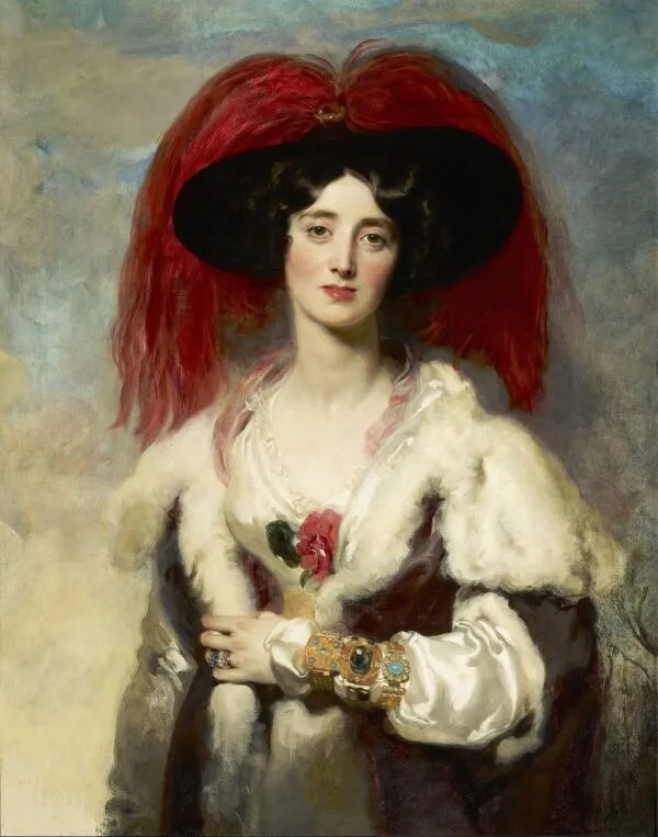 Julia, Lady Peel (1827) by Thomas Lawrence — original painting reproduced as a hand-painted oil on canvas