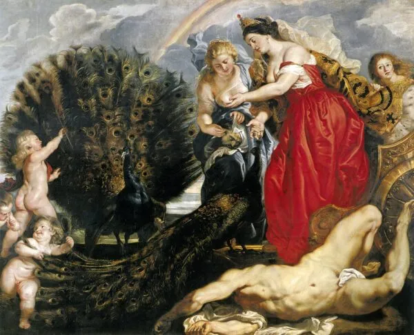 Juno and Argus (1610) by Peter Paul Rubens — original painting reproduced as a hand-painted oil on canvas