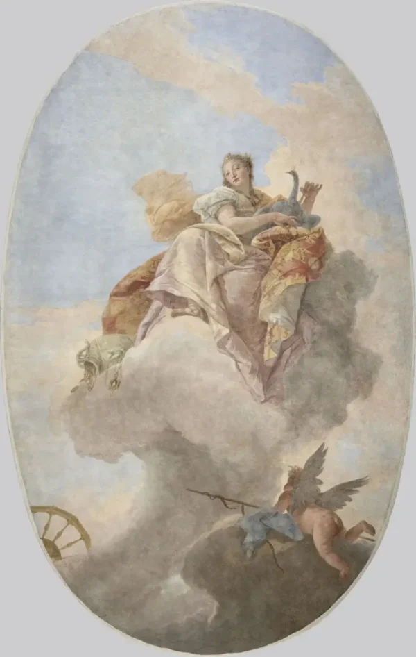 Juno in the Clouds (1735) by Giovanni Battista Tiepolo — original painting reproduced as a hand-painted oil on canvas
