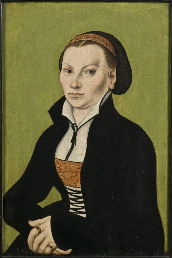 Katharina von Bora (1526) by Lucas Cranach the Elder — original painting reproduced as a hand-painted oil on canvas