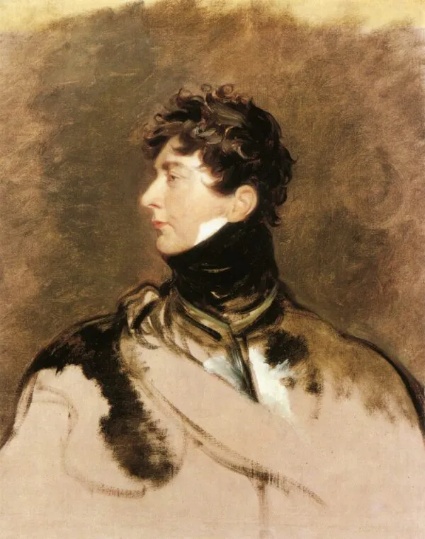 King George IV (1814) by Thomas Lawrence — original painting reproduced as a hand-painted oil on canvas
