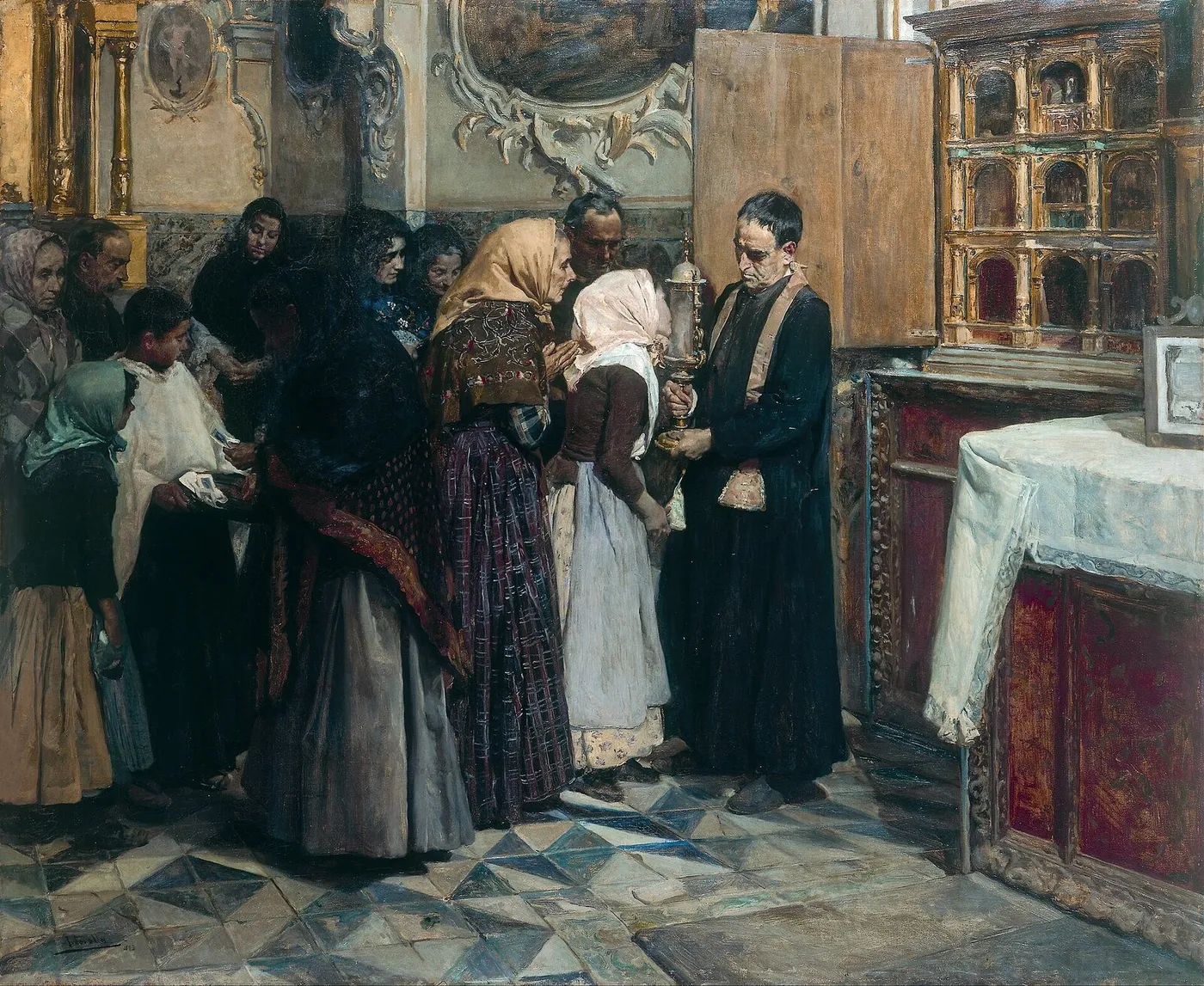 Kissing the Relic — Joaquín Sorolla