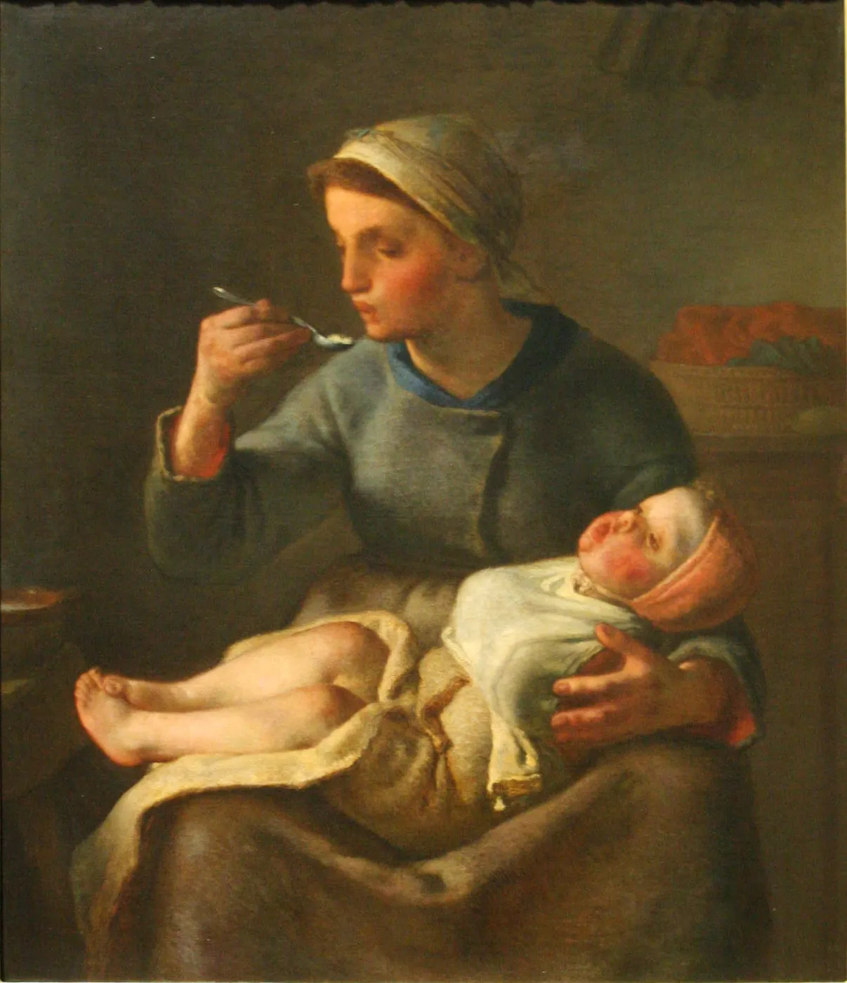 La Bouillie — Jean-François Millet