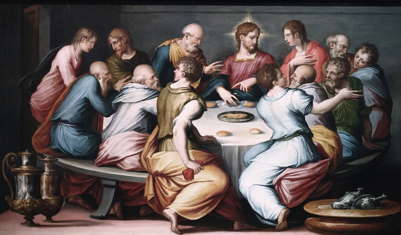 La Cène (1545) by Giorgio Vasari — original painting reproduced as a hand-painted oil on canvas