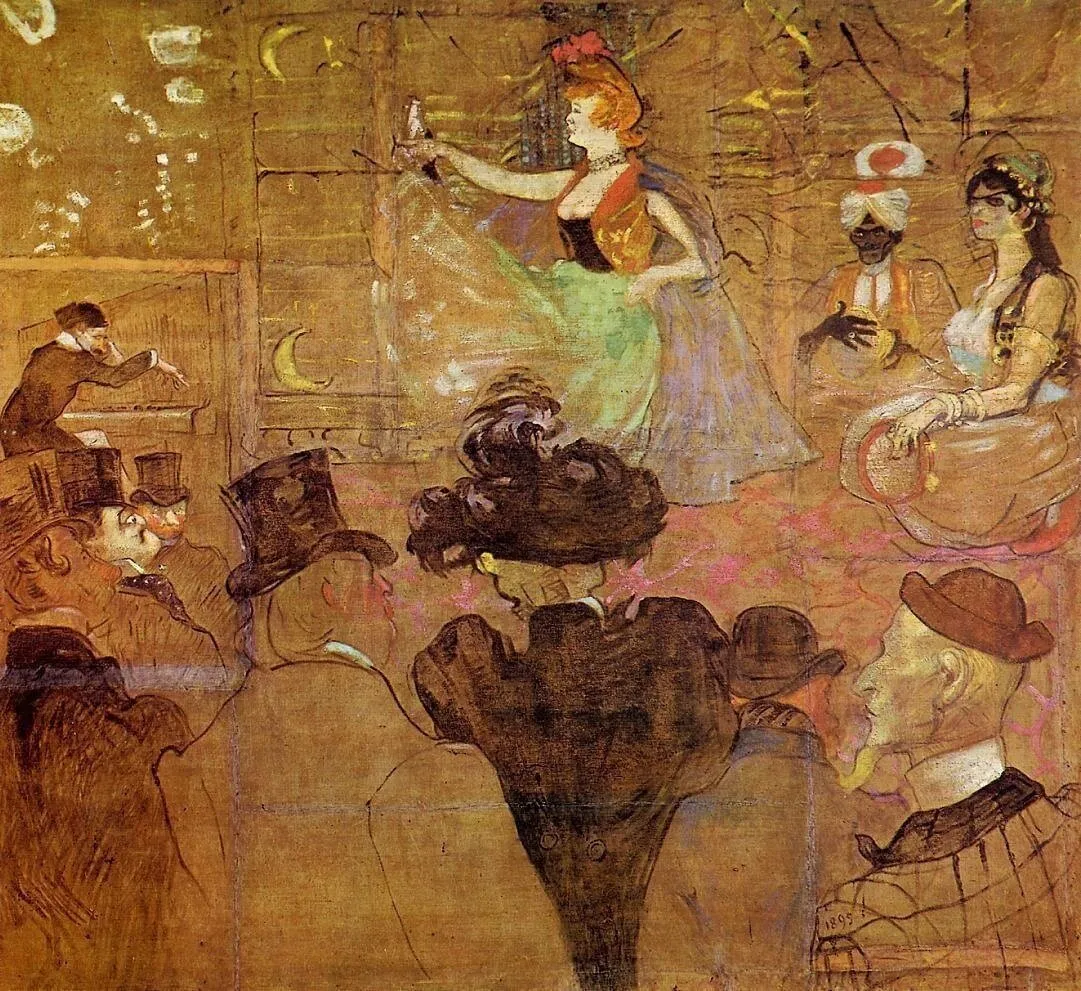 La danse mauresque by Henri de Toulouse-Lautrec (1895) by Henri de Toulouse-Lautrec — original painting reproduced as a hand-painted oil on canvas