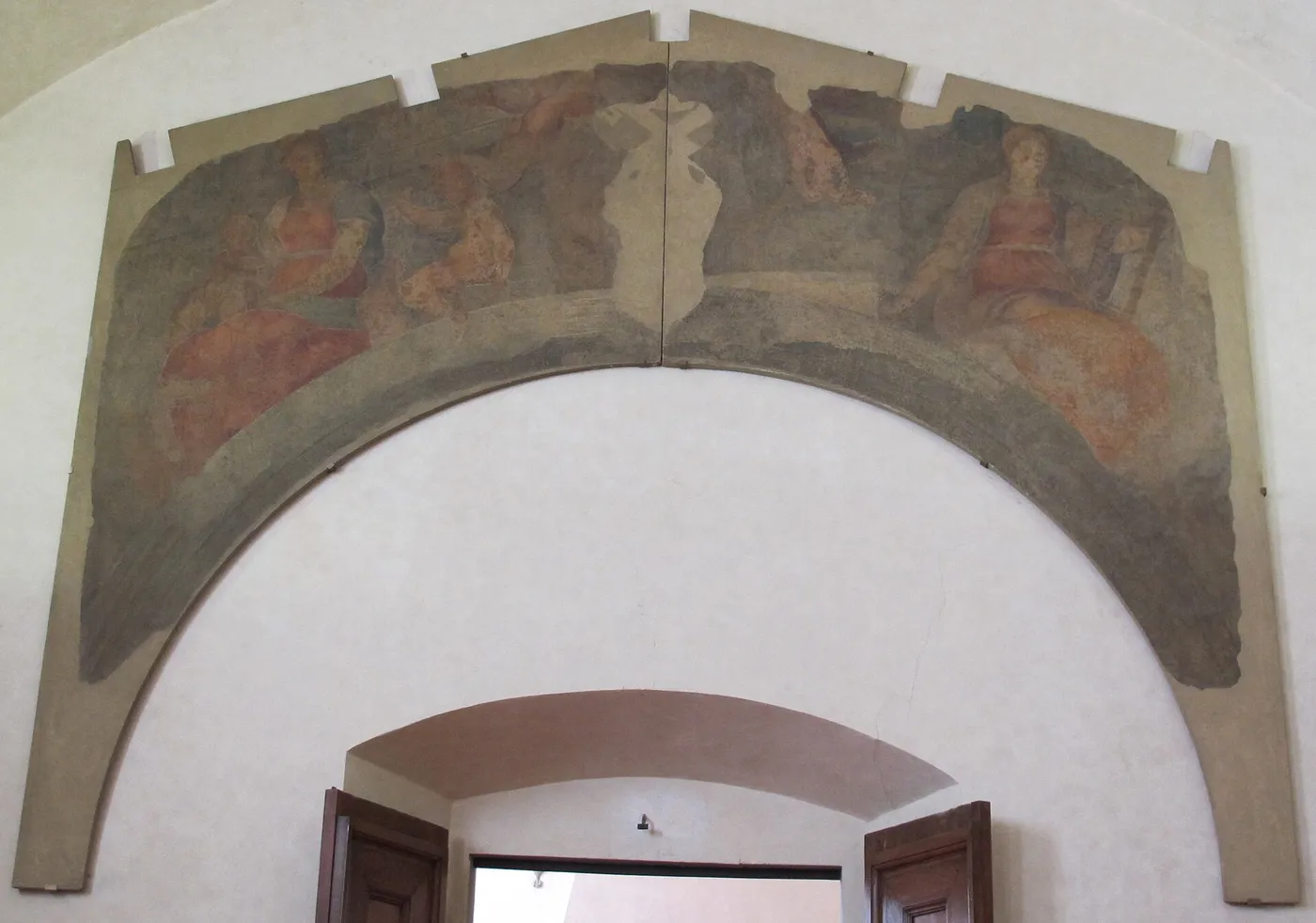 la Foi et la Charité (1513) by Pontormo — original painting reproduced as a hand-painted oil on canvas
