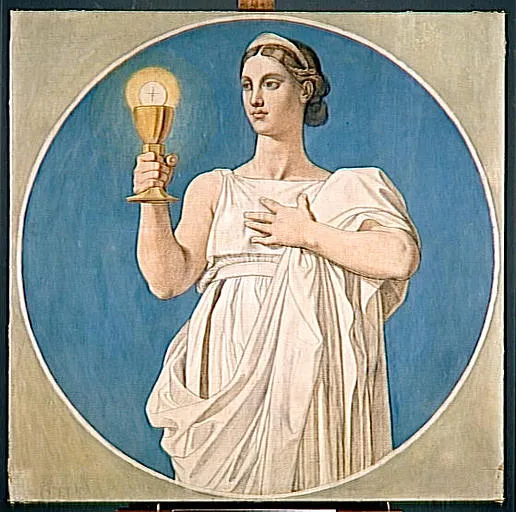 La Foi (1842) by Jean-Auguste-Dominique Ingres — original painting reproduced as a hand-painted oil on canvas