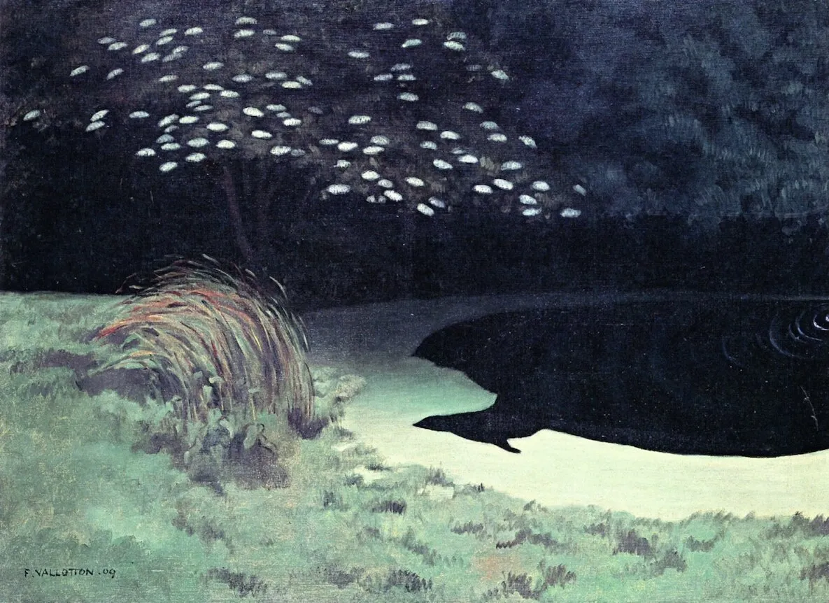 La Mare (1909) by Félix Vallotton — original painting reproduced as a hand-painted oil on canvas