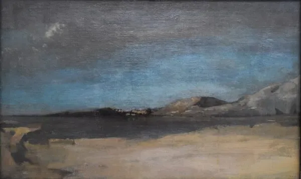 La Mer à Morgat (1883) by Odilon Redon — original painting reproduced as a hand-painted oil on canvas