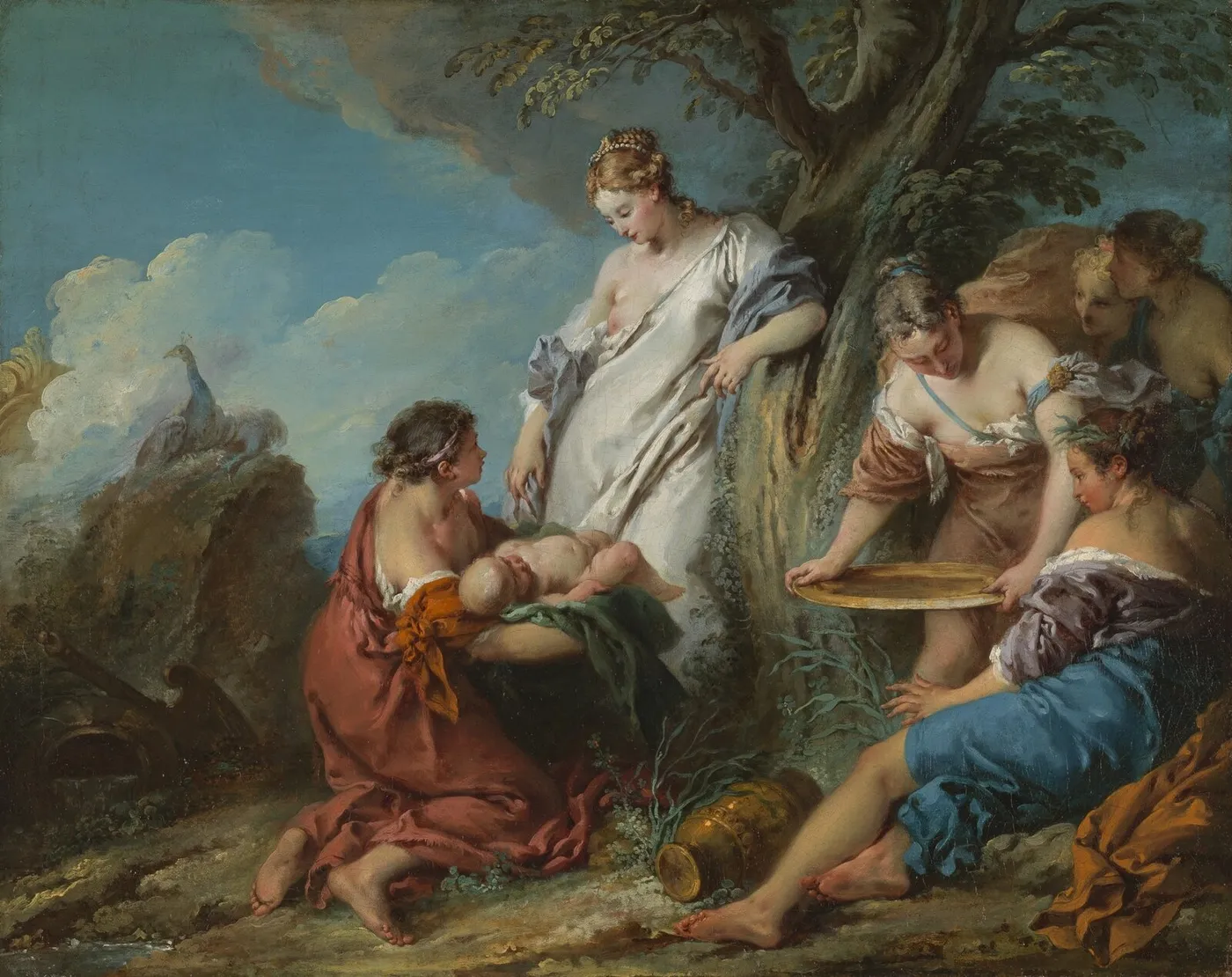La naissance d'Adonis (1724) by François Boucher — original painting reproduced as a hand-painted oil on canvas