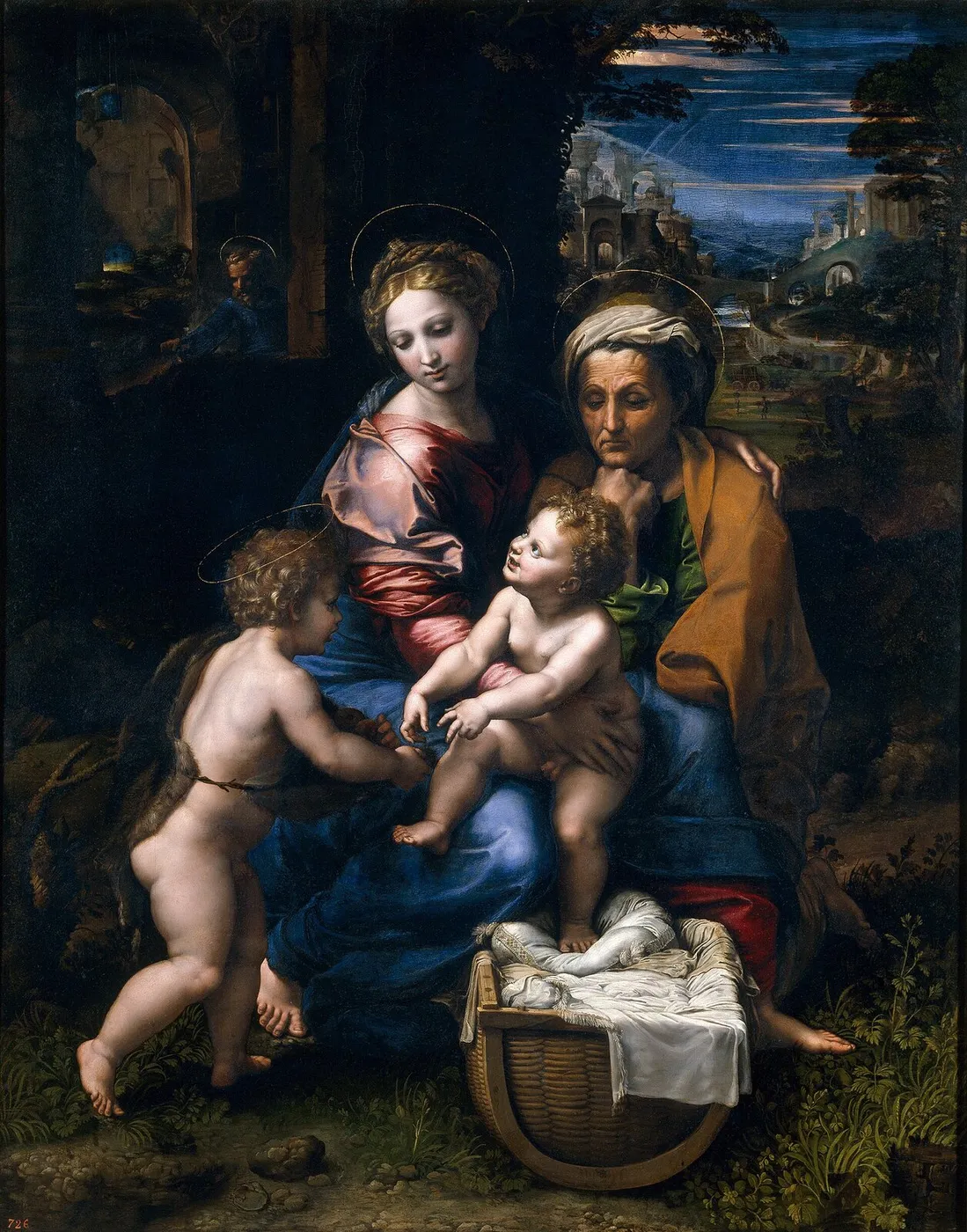 La Perla (1518) by Raphael — original painting reproduced as a hand-painted oil on canvas