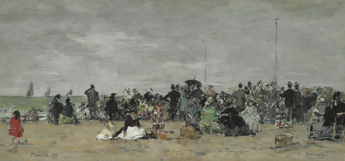La plage de Trouville — Eugène Louis Boudin