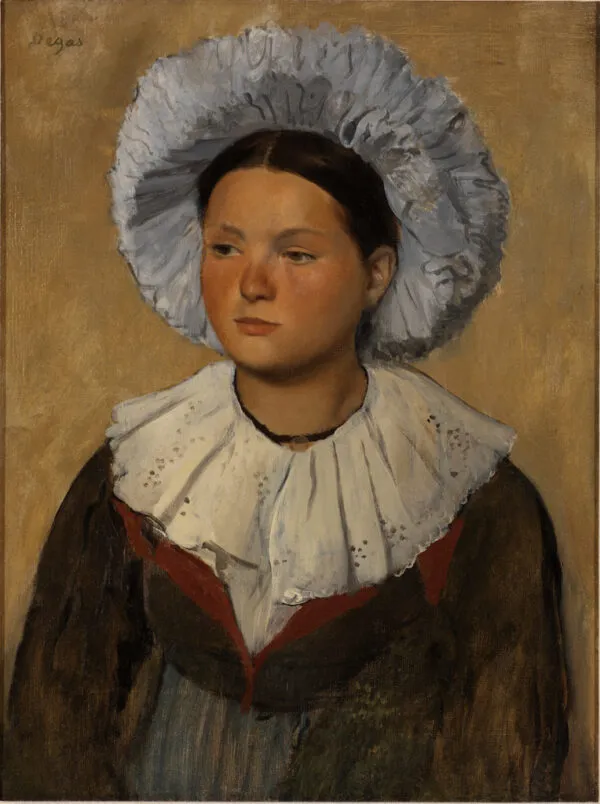 La Savoisienne (1860) by Edgar Degas — original painting reproduced as a hand-painted oil on canvas