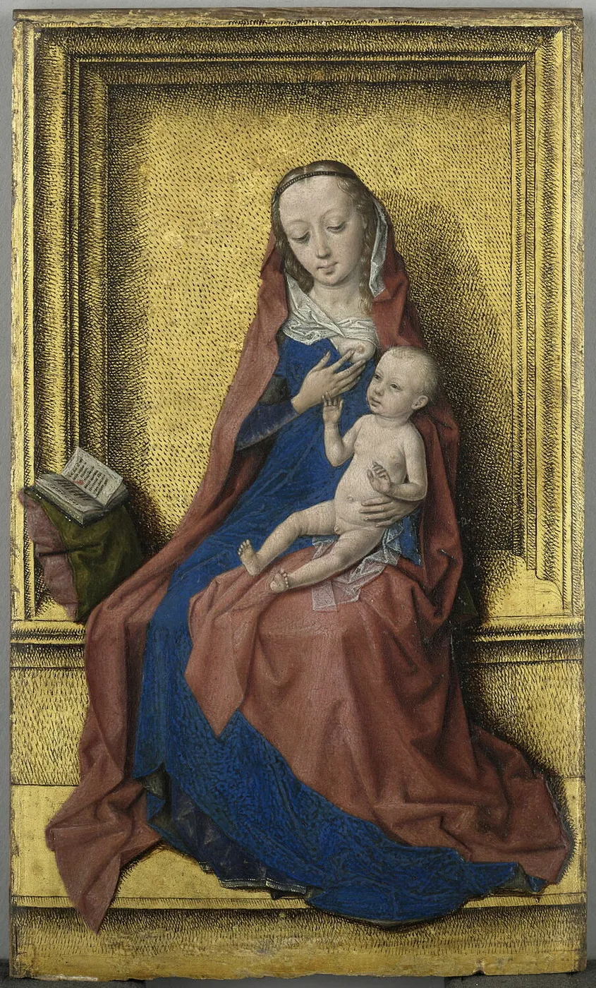 La Vierge à l'Enfant, assise dans une niche de pierre — Dieric Bouts