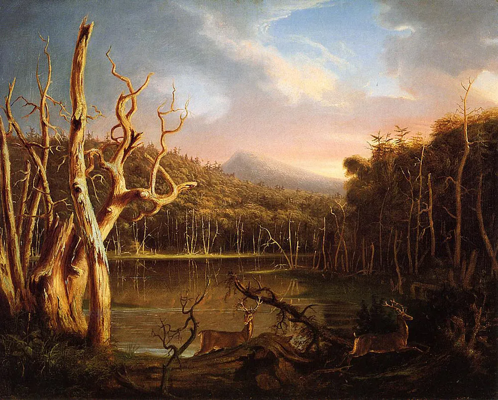 Lake with Dead Trees (Catskill) — Thomas Cole