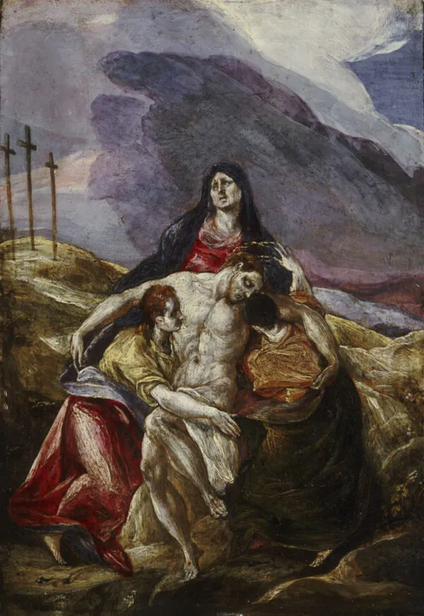 Lamentation (1571) by El Greco — original painting reproduced as a hand-painted oil on canvas