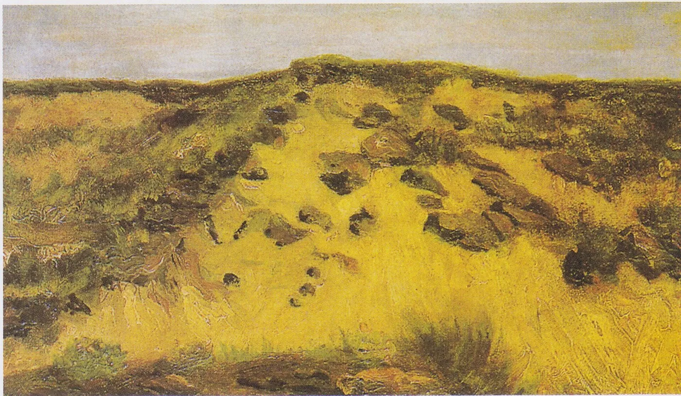 Landscape with dune (1882) by Vincent van Gogh — original painting reproduced as a hand-painted oil on canvas